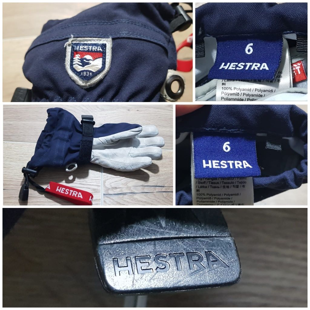 Manusi Hestra Army Leather Heli Ski jr sau dame, 5 degete, nr. 6 sau S