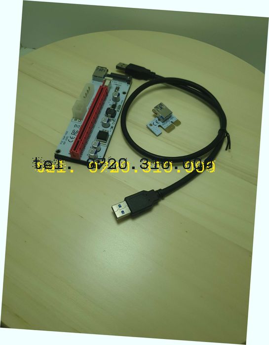 Riser Pciex Ver 008s 1x La 16x Cu Cablu De Date Usb 30 6 Pini  S