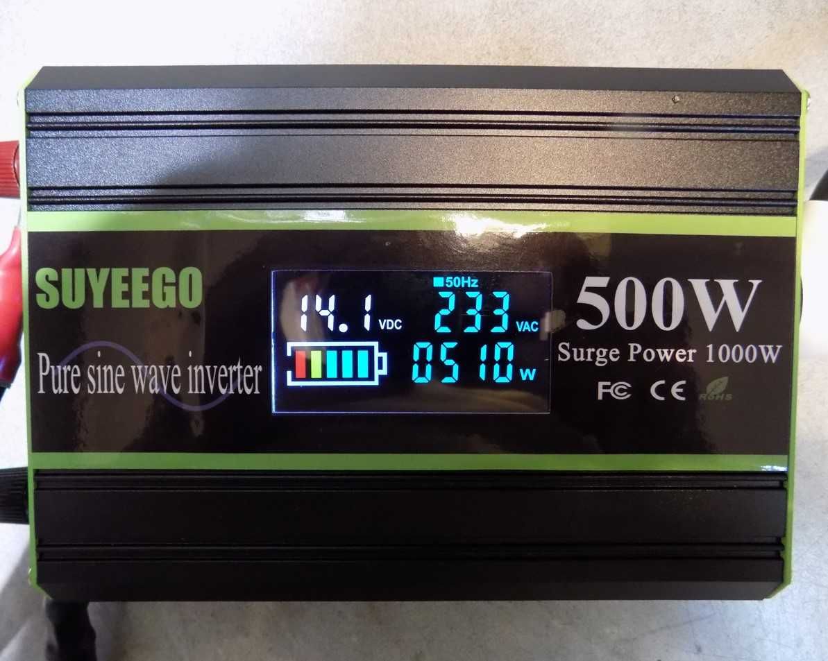 Инвертори SUYEEGO 500/1000W пълна синусоида