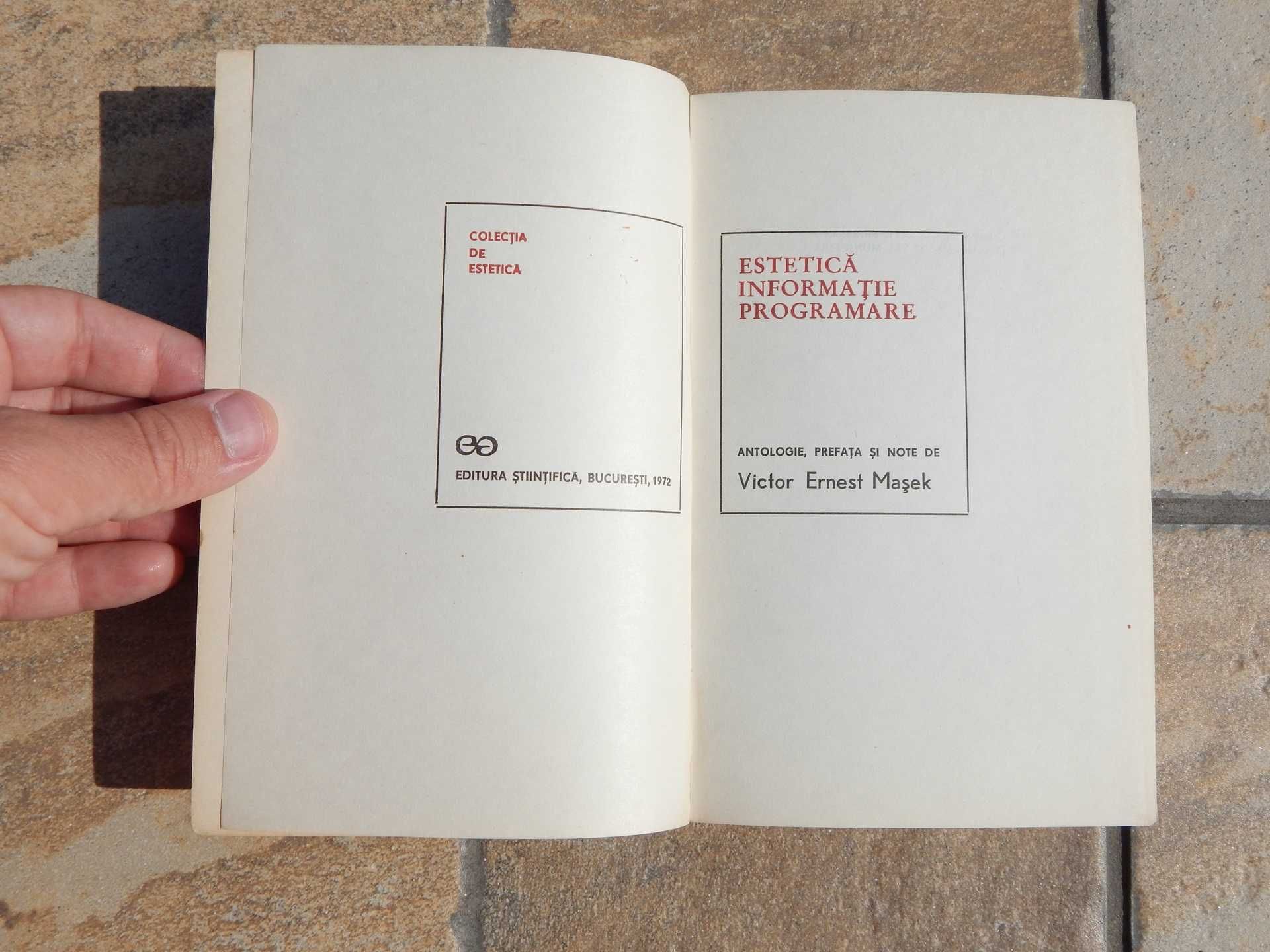 Estetica informatie programare Victor Masek Editura Stiintifica 1972