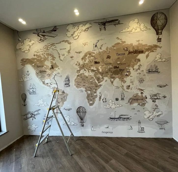 Поклейка обоев качественно ремонт под ключ