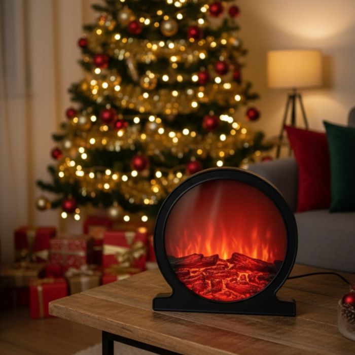 Кръгла декоративна камина, електрическа камина