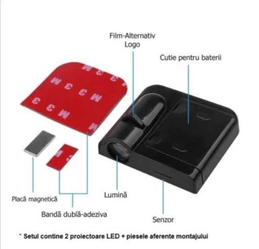 Lampi Proiectoare Led cu Logo AUDI, BMW, VW,OPEL,FORD