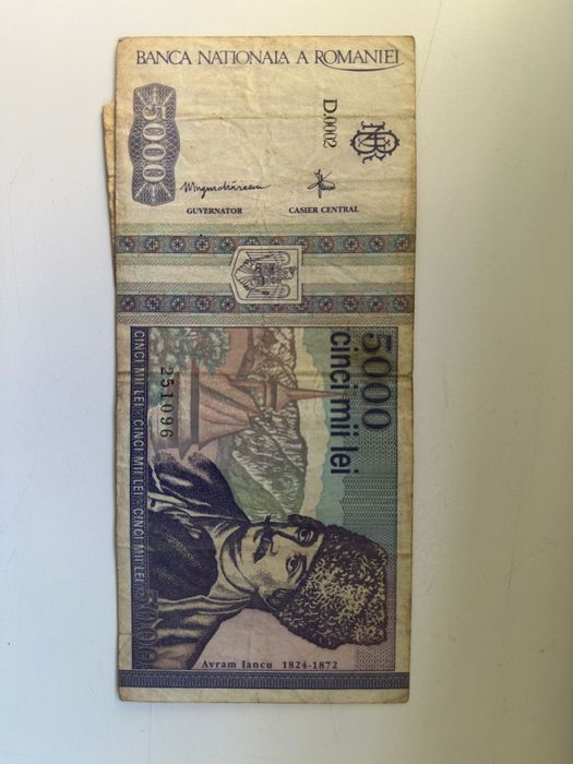 Bancnote vechi,de 50 lei și 5000 lei