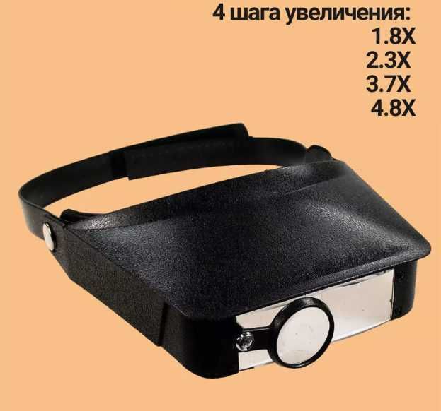 Очки лупа с подсветкой и сменными линзами