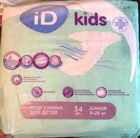 Подгузники детские iD Kids размер "Junior" (вес 11-25 кг) 34шт/упак.