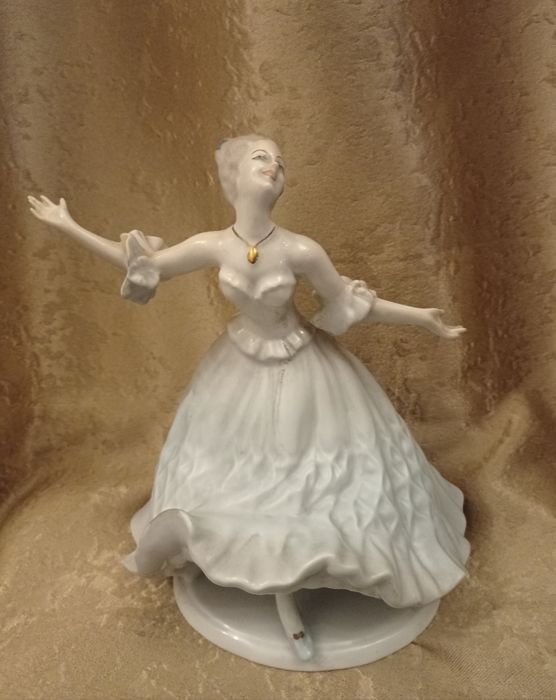 Balerină, bibelou vintage, varianta mare - 24 de cm