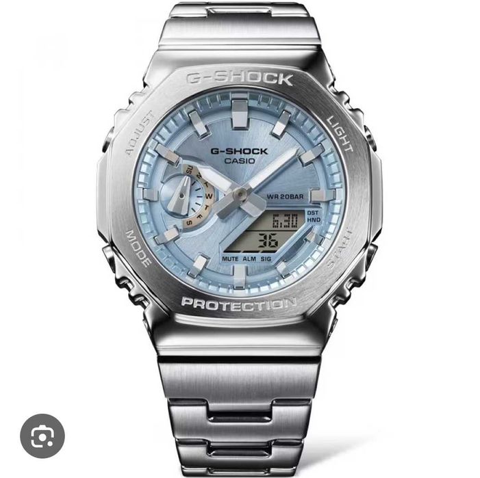 Ceas Casio g shock Full metal GM 2110d Silver Ciel Nou,Garantie 2 ani