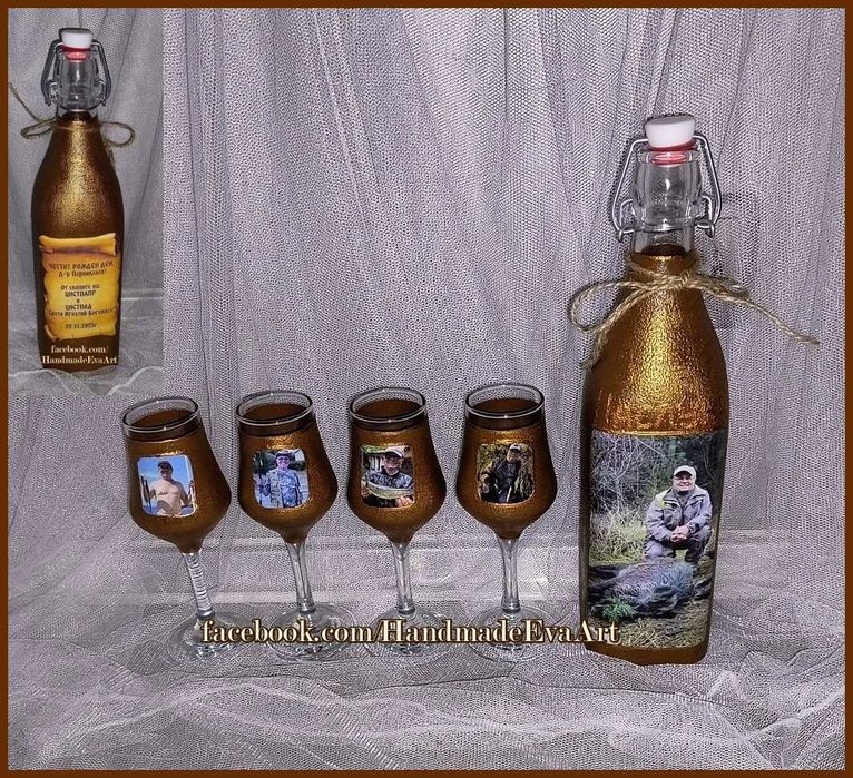 Подарък за ловец/ловджия-ръчна изработка с ловни мотиви/снимка/поздрав