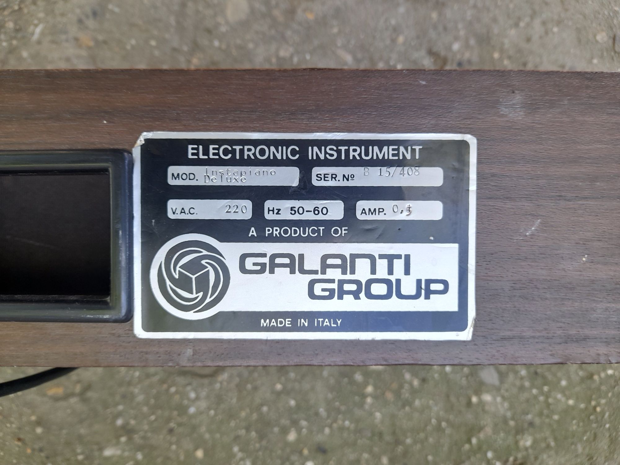 Galanti InstaPiano Deluxe orga electronica vintage