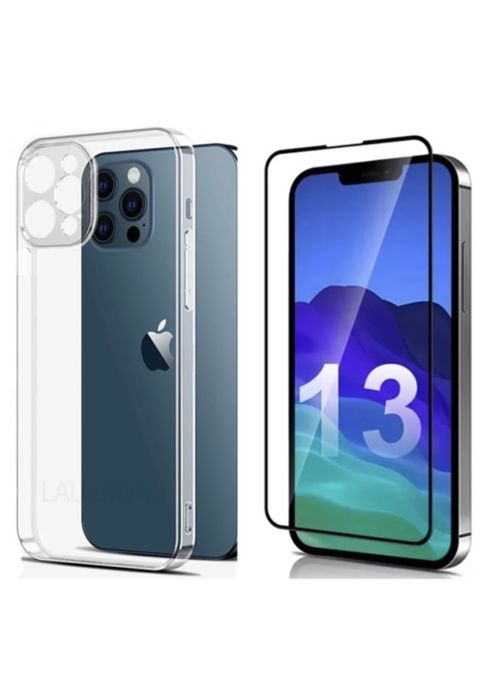 Iphone 13/14/15/1617 PRO MAX AIR Husa Secure Case Slim+Folie Sticla 9D