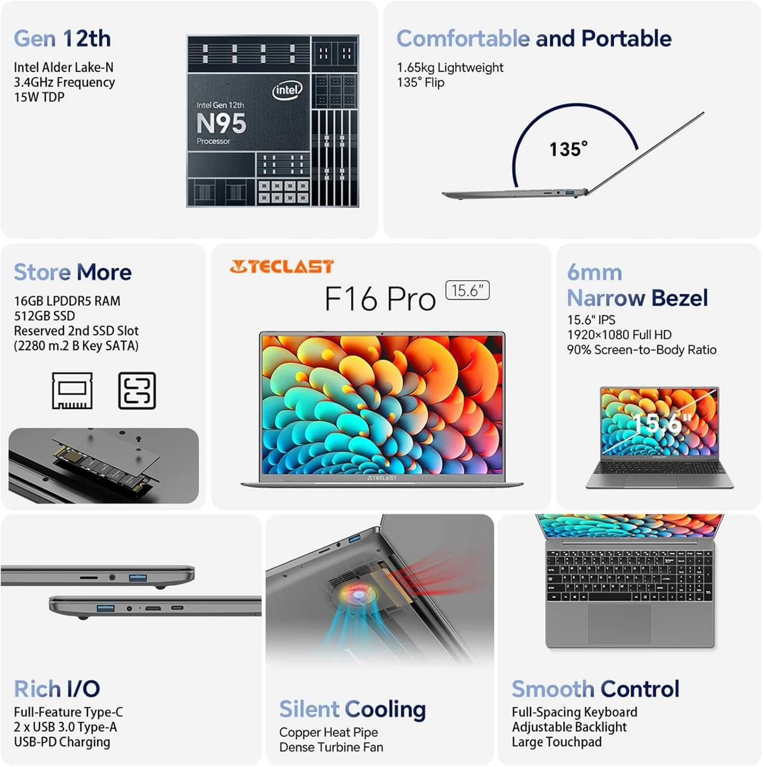 Лаптоп TECLAST F16 Pro, неразпечатан