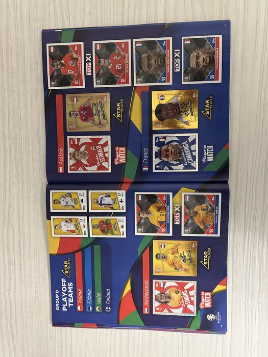 Topps Euro 2024 – напълно попълнен албум (вкл. златни стикери)
