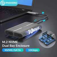 Phixero корпус для 2-х SSD Nvme