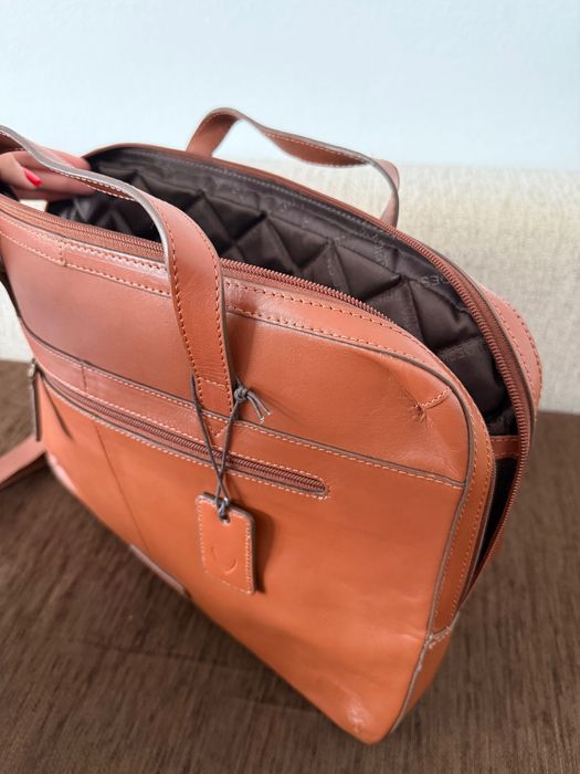 Geantă de laptop Hidesign - piele naturală, NOUĂ, cu etichetă!