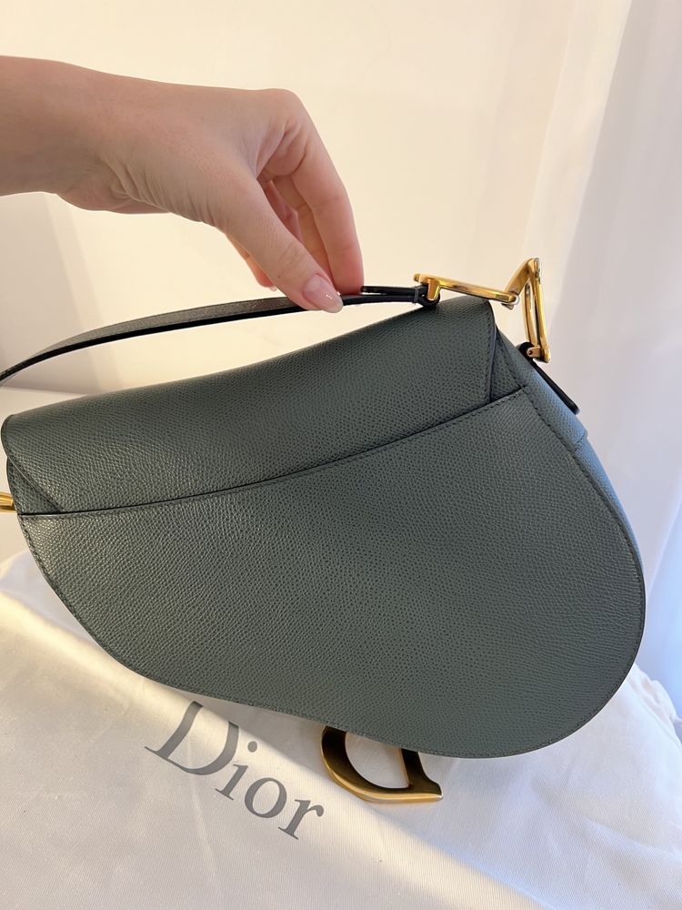 Geanta Saddle Dior verde