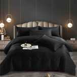 Set Lenjerie de Pat Model Damasc – Negru