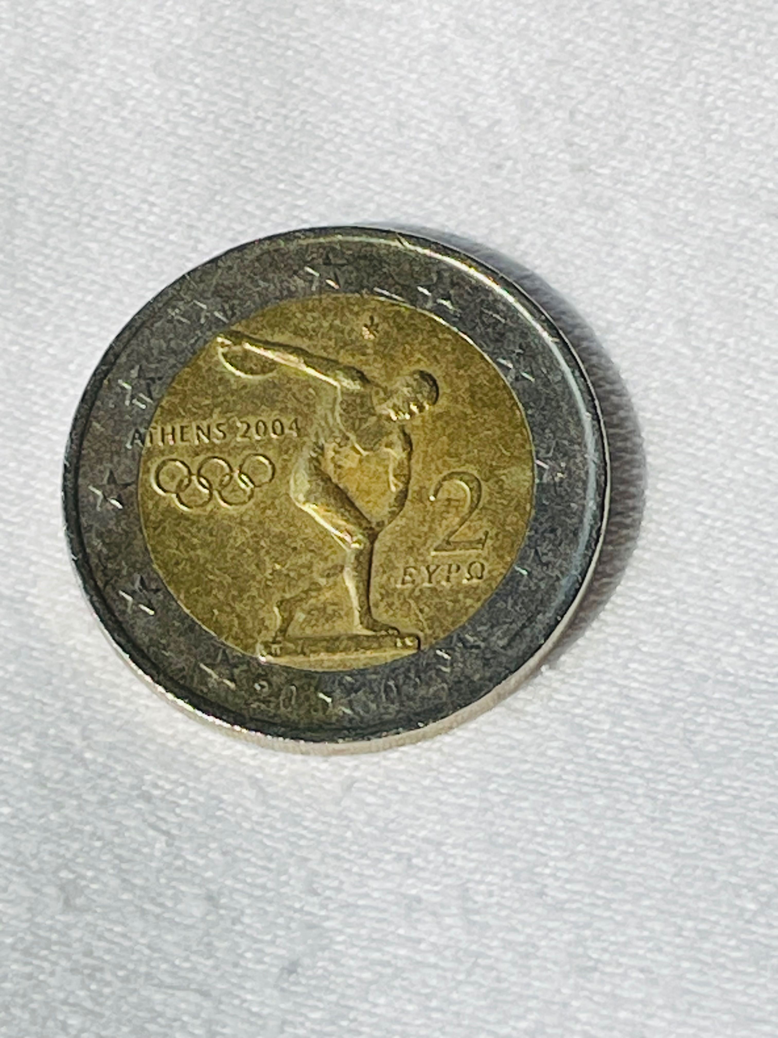 2 Евро монети , Гърция 2002 с S,Атина 2004, Белгия 2024