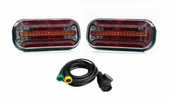 LED Стопове Габарити с бягащ Мигач, букса 12V-36V