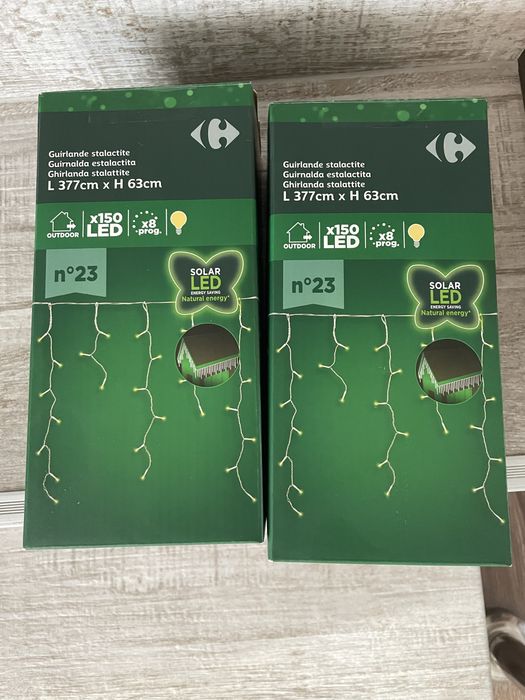 Doua bucati instalatie luminoasa solara