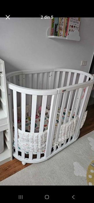 Pătuț rotind/oval 9 în 1