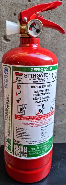 Vând stingător de incendiu P1 cu pulbere funcțional !
