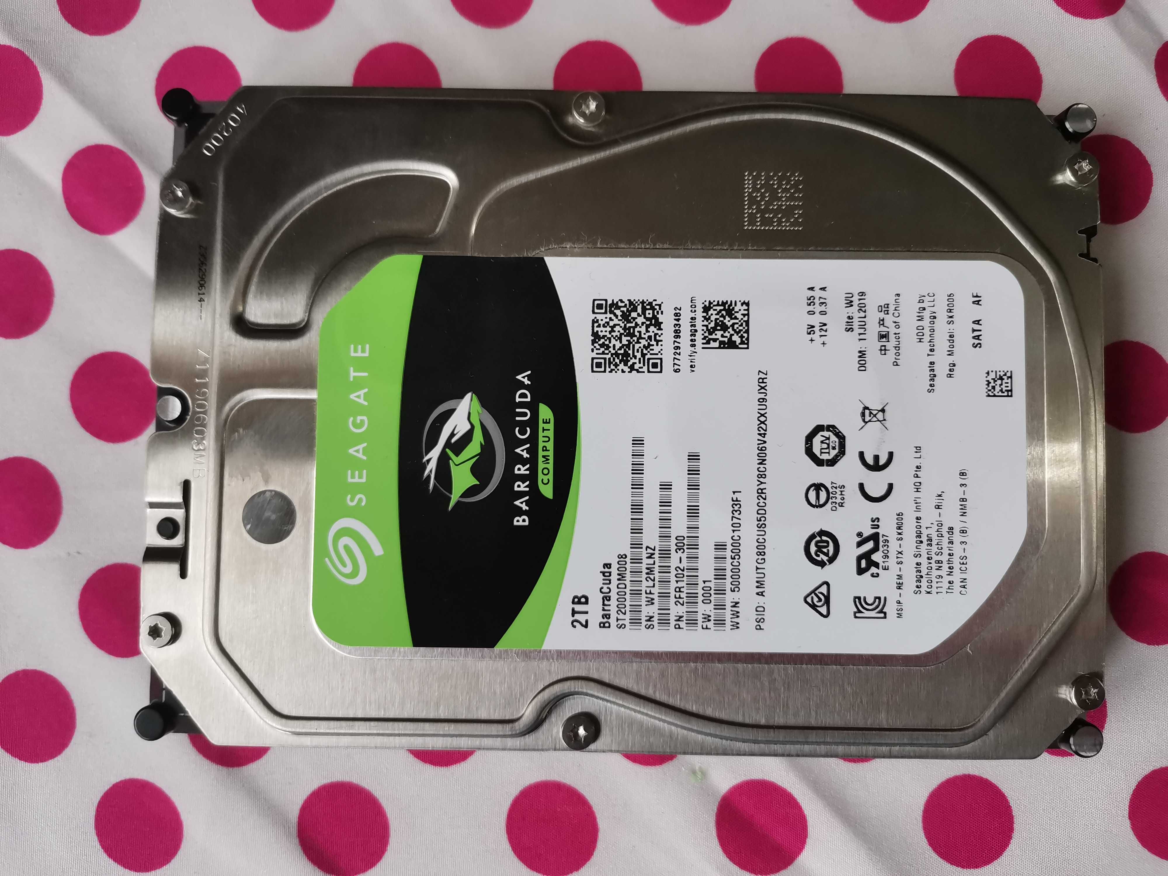 HDD 2 Tb 3,5 inch Seagate Sata3 256 MB buffer Desktop.