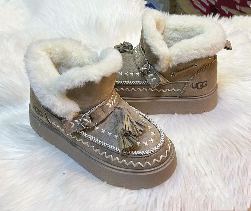 Ugg  damă imitație piele întoarsă îmblănite