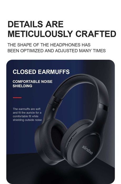 Безжични ( Bluetooth ) сгъваеми стерео слушалки.