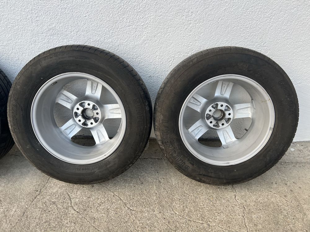 Jante aliaj 5x114,3 R17 Hyundai originale cu cauciucuri vara dot 2018