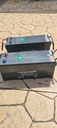 Baterii gel deep cycle 120ah 12v solare rulote barci newmax