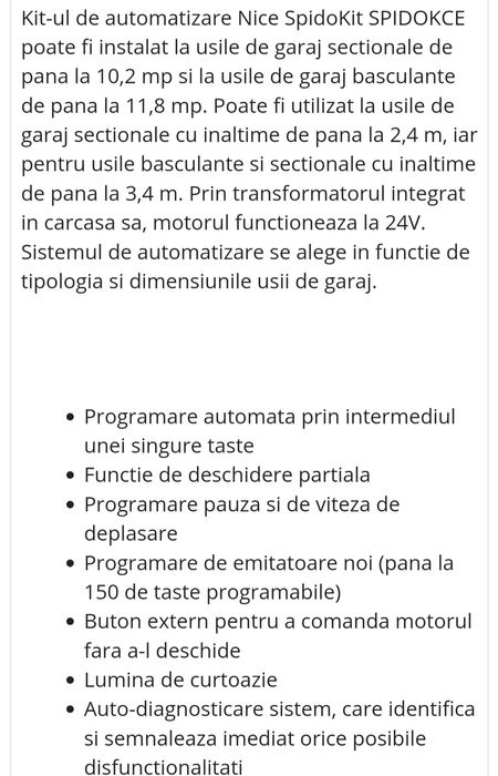 Actionare usa de garaj cu telecomanda