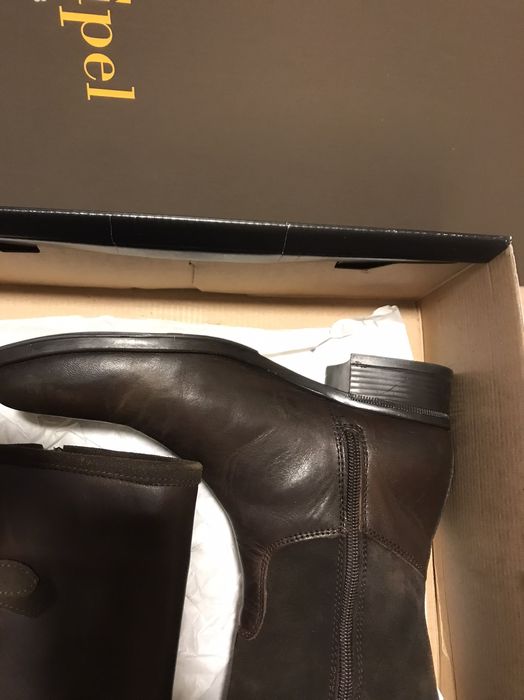 Кожени ботуши от естествена кожа и велур!