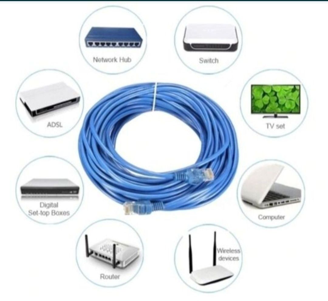Сетевой LAN кабель, провод для интернета ethernet/UTP/RJ-45 в наличие