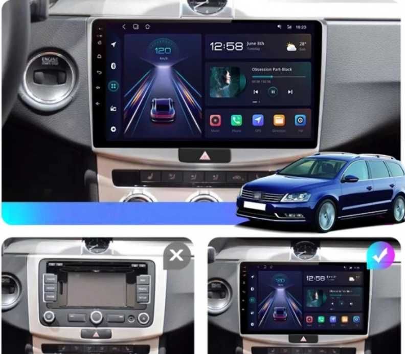 Navigatie passat 4gb RAM 64GB volkswagen Passat B6, B7, CC
