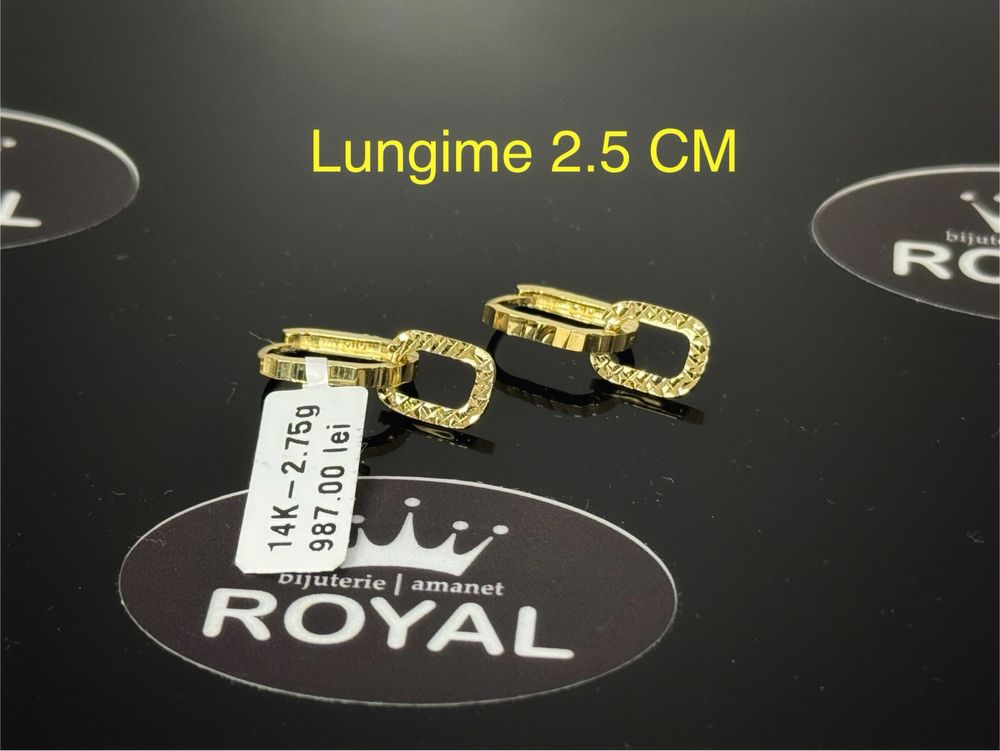 Bijuteria ROYAL : Cercei AUR 14K / 2.75 GR