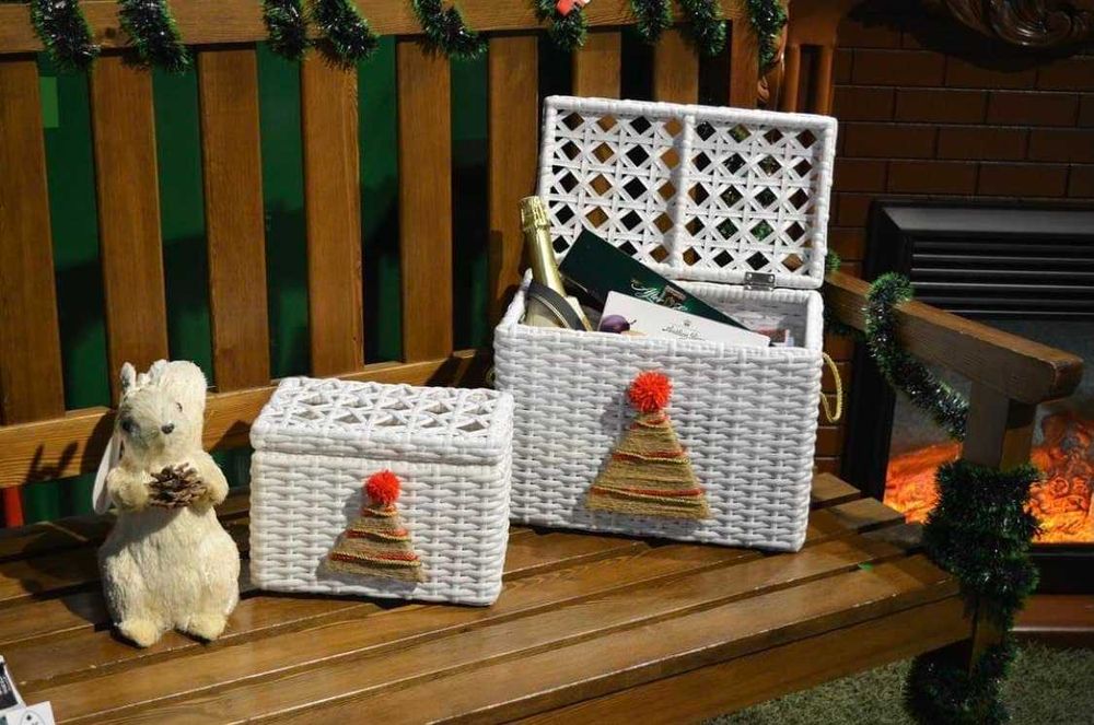 Корзина плетеная экоротанг