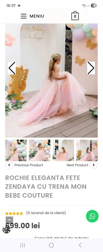 Rochie Mon Bebe cu trena