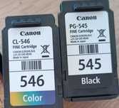 Употребявани касети за мастиленоструен принтер Canon CL-546 и PG-545