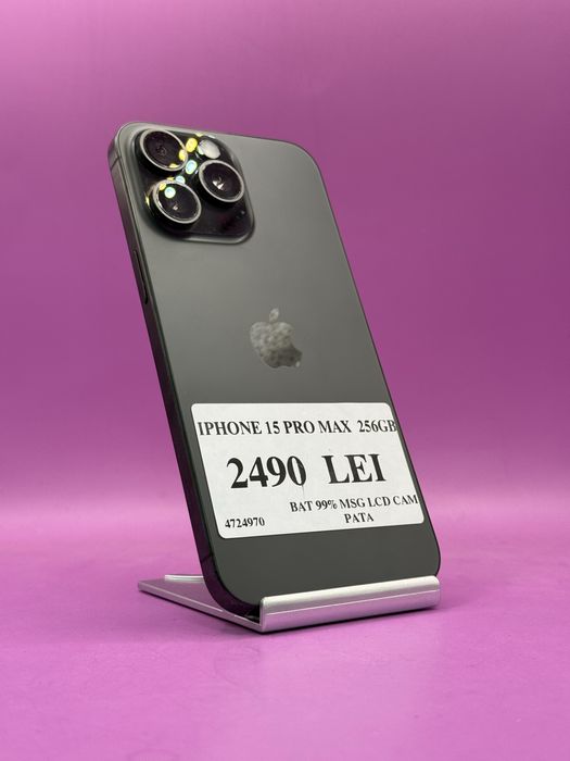 Iphone 15 Pro Max 256GB 99% Pata LCD•Amanet Matei Crangasi•47249
