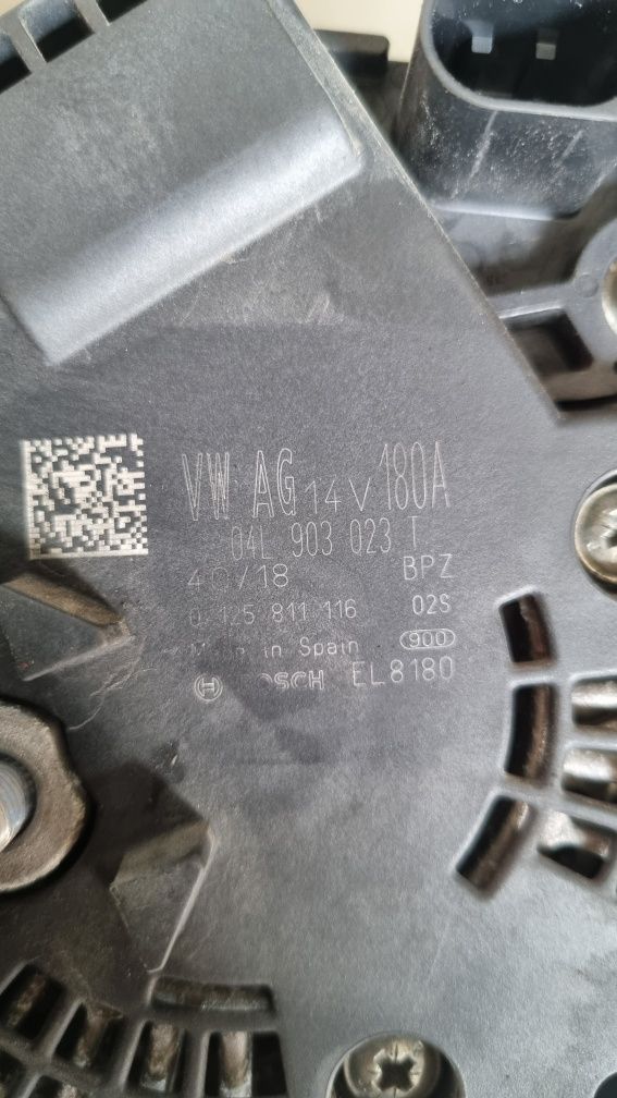 Alternator vw transporter T6 an 2019 2.0tdi 180 amp