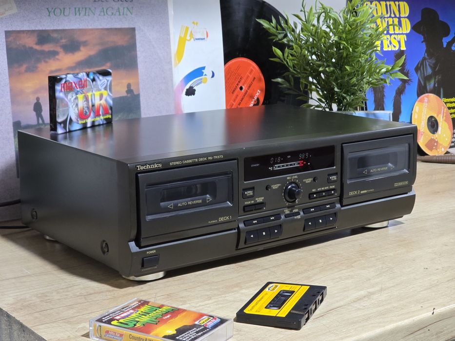 Dublu deck TECHNICS RS-TR373, hifi stereo retro casetofon