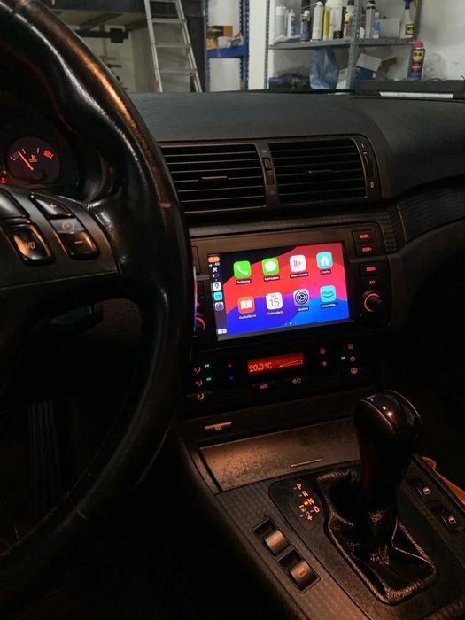 Navigatie GPS Android 15 CarPlay QLed DSP 4G BMW E46 / Rover 75