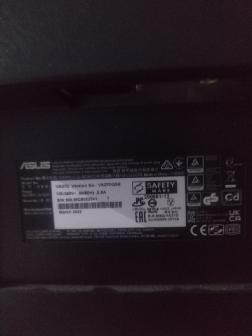 Monitor Asus VA27DQSB