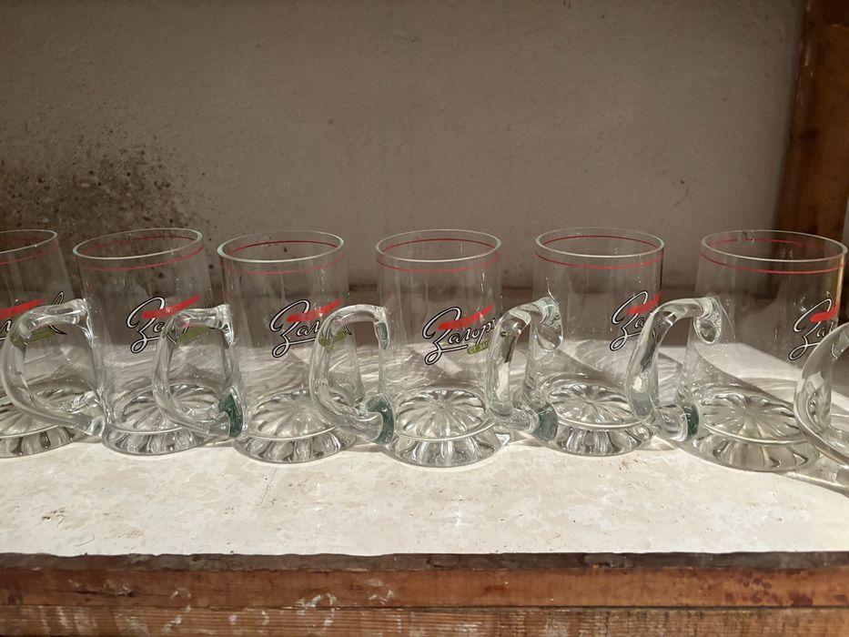 Комплект рекламни халби за бира наЗагорка, 6 +1 бр.