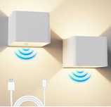 Set 2x Lampa, aplica cu senzor miscare, reincarcabile, lumina calda--