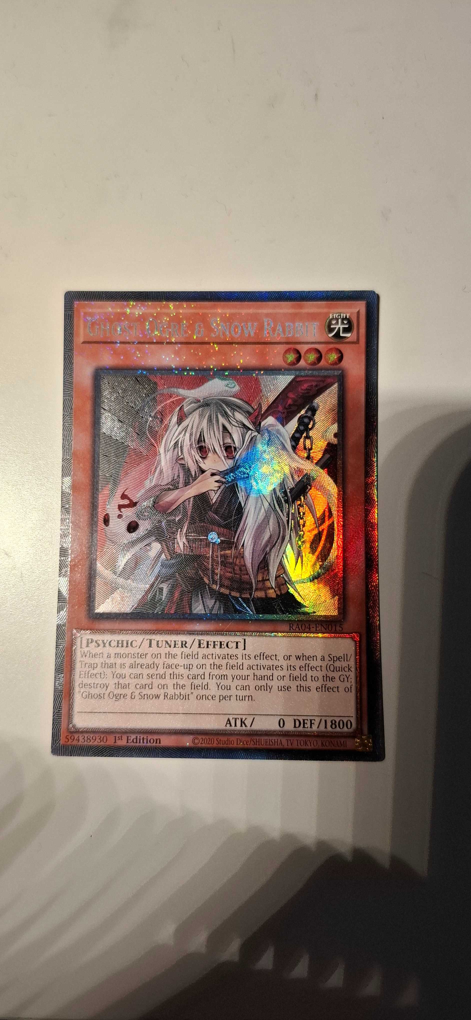 Yu gi oh карта Ghoust Ogre & Snow Rabbit 1st edition psa 9