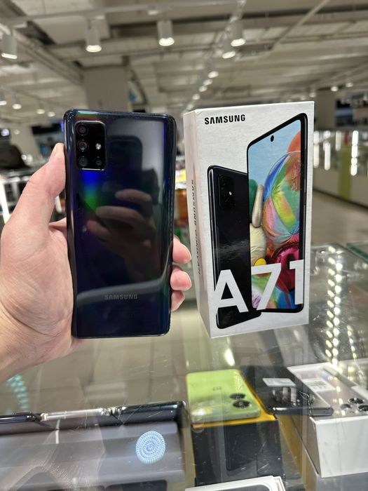 Samsung A71 память 6/128гб с коробкой