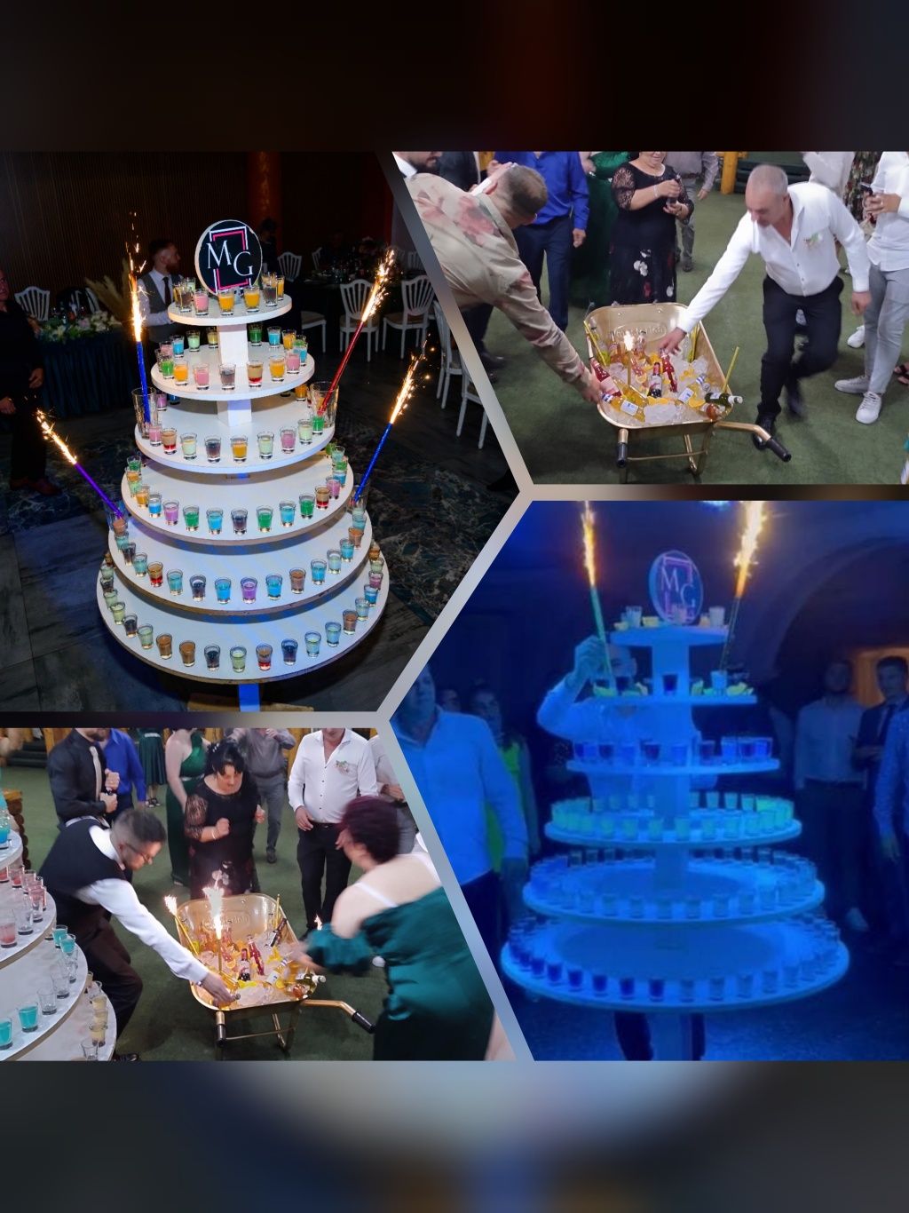 Tort de Shoturi - Tortul Mirelui - Cocktail Bar -  nunta botez majorat