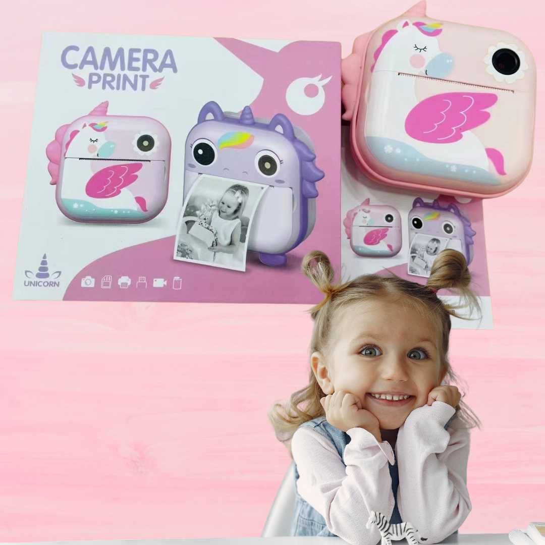Детски цифров фотоапарат, термопринтер, 12 мегапикселова камера